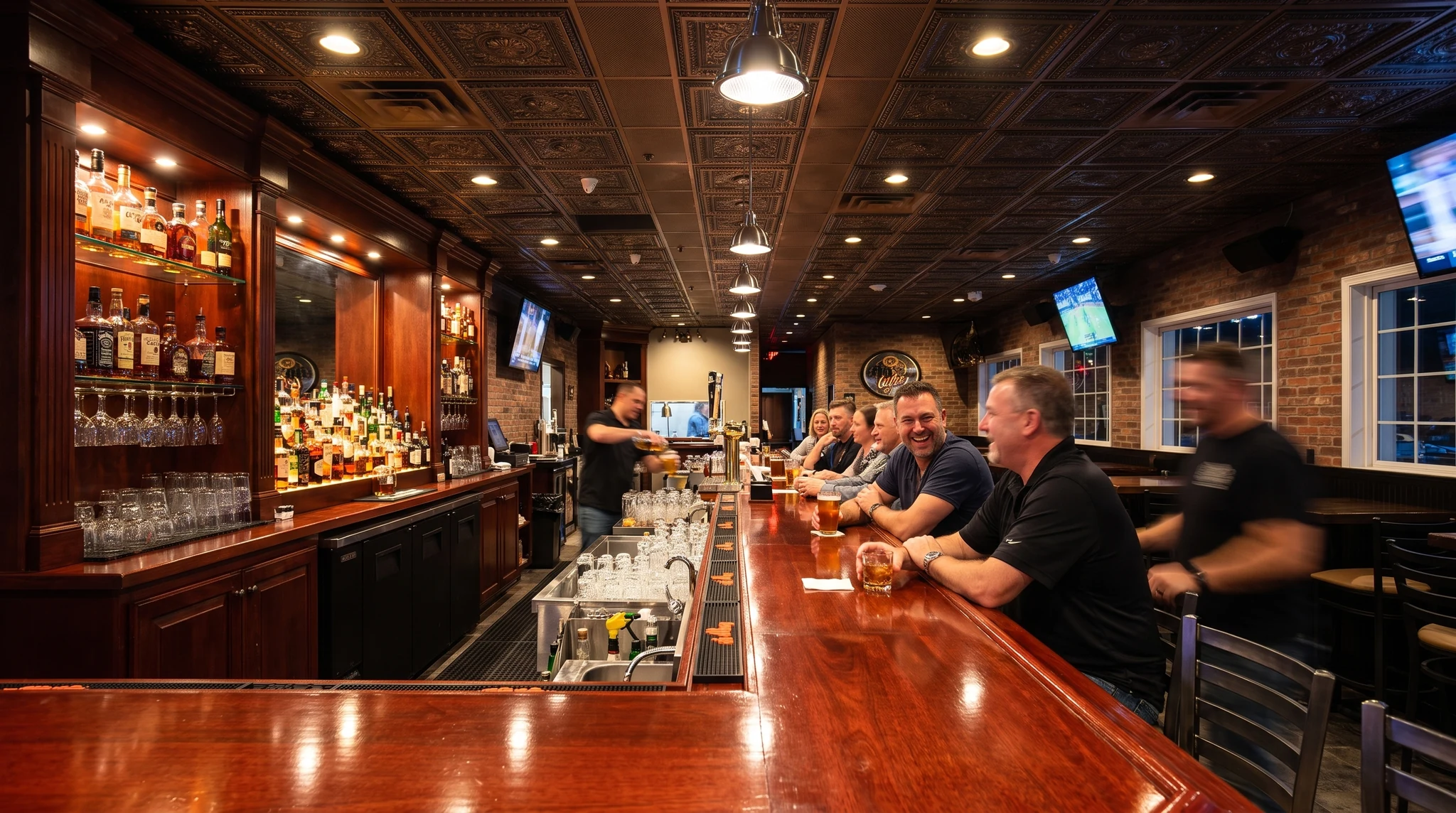 The 40-foot wood bar